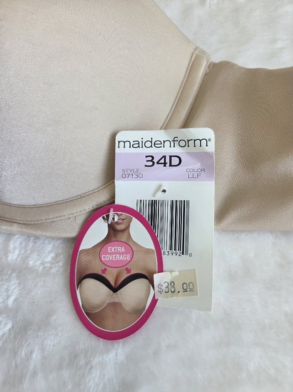 NWT Maidenform 34D Strapless Bra in Nude - Picture 3 of 7